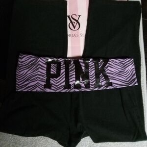 Victoria's Secret PINK ZEBRA FOLDOVER LEGGINGS 2010